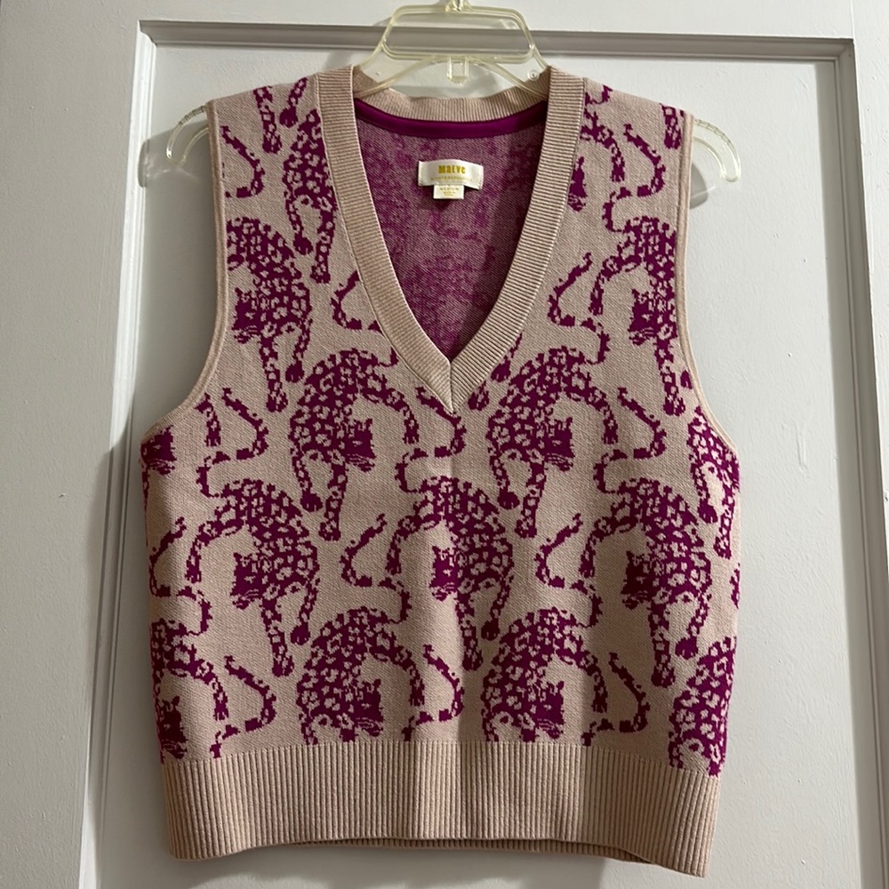 Anthropologie Maeve Jacquard Sweater Vest